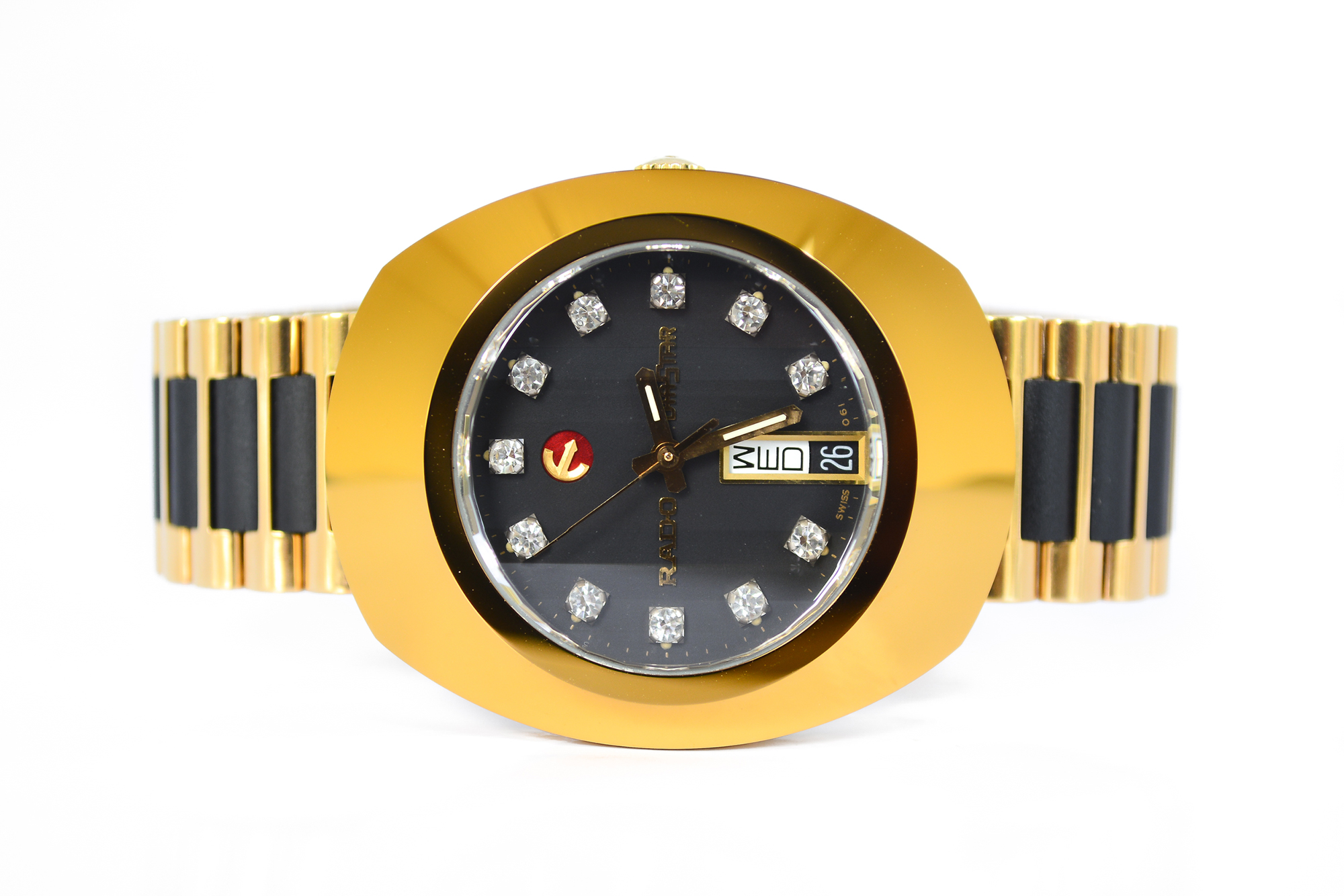 Rado Diastar Auto เรือนทอง 11 พลอย หน้าดำ