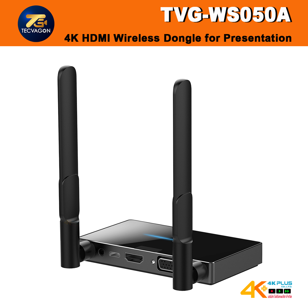 TECVAGON TVG-WS050A 4K HDMI wireless dongle for presentation from Laptop to projector