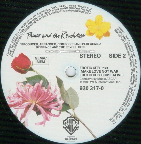Prince and the Revolution - Let's Go Crazy / Take Me With U / Erotic City