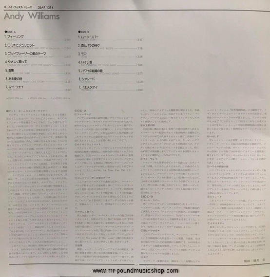 Andy Williams - Gold Disc