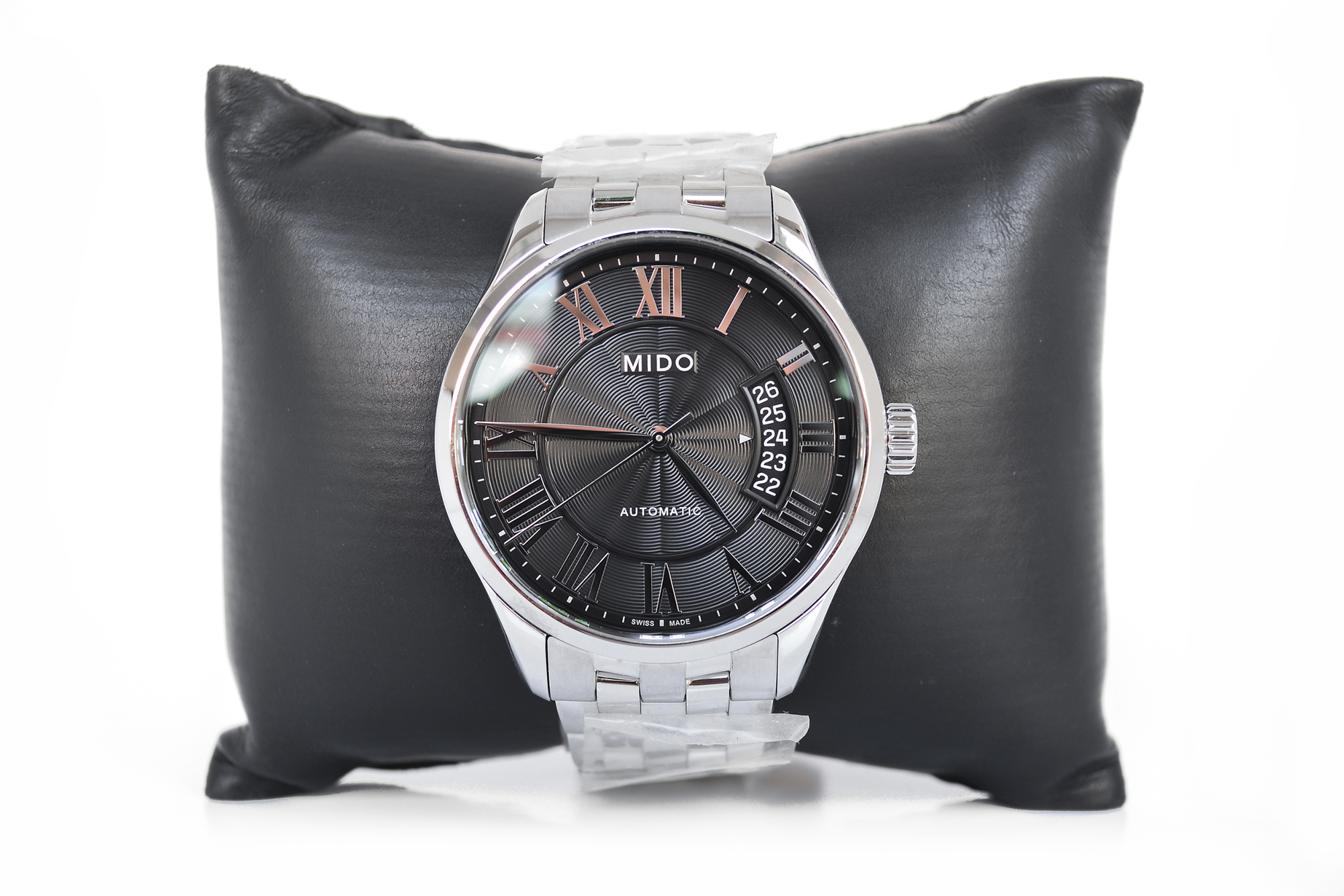 Mido Belluna Automatic Caliber 80 King Size หน้าดำ