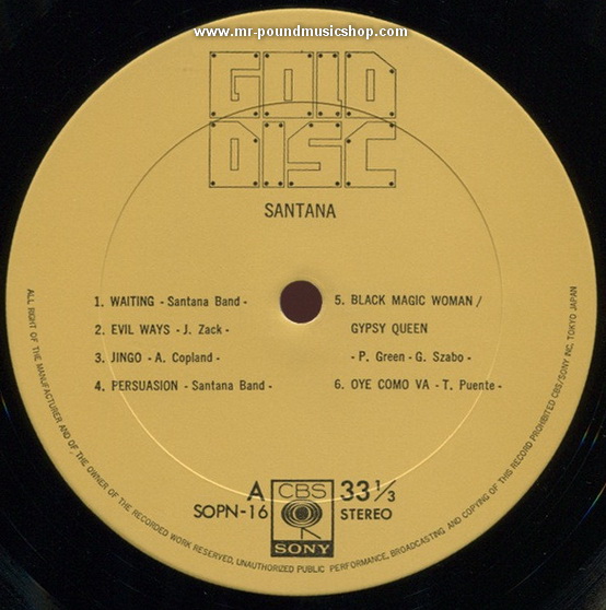 Santana - Gold Disc