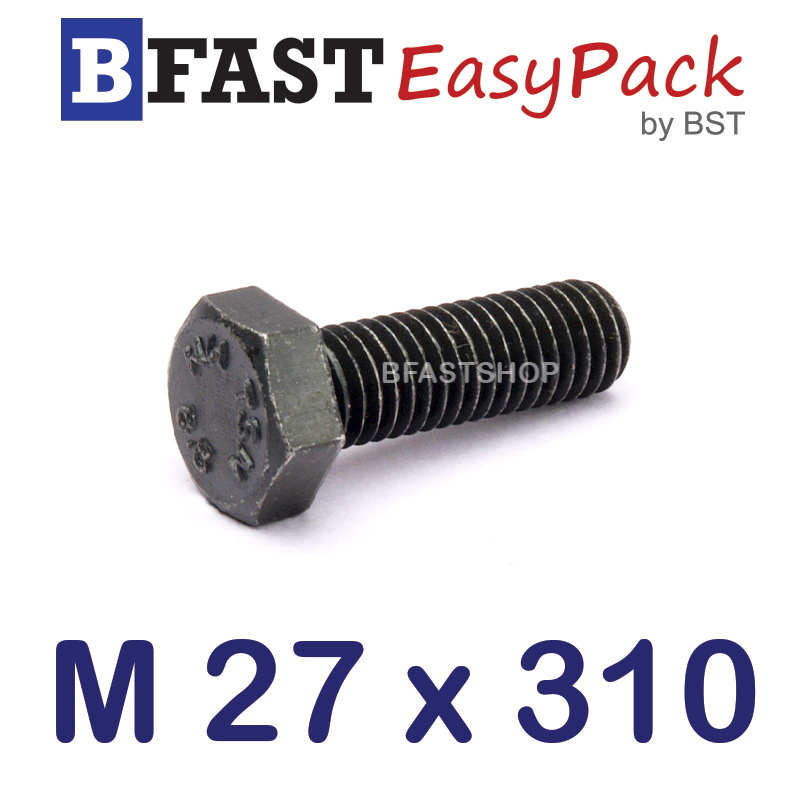 สกรูมิลดำ M27 x 310 *เกลียวครึ่ง*