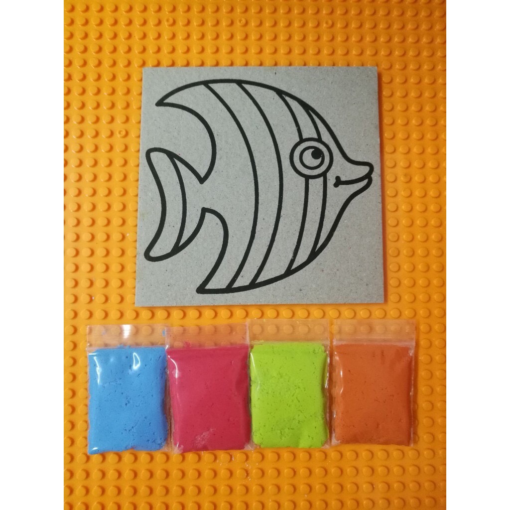 จิ้มแปะ ระบายสี เปเปอร์เคลย์ พร้อมสี ขนาด 12.5*12.5 ซม. Paper Clay