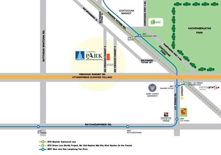 ให้เช่าคอนโดใหม่ Lumpini Park Vibhavadi - Chatuchak (ลุมพินี พาร์ค วิภาวดี-จตุจักร) ห้อง Studio ห้องมุม ชั้นสูง วิวสระ ชั้น 18