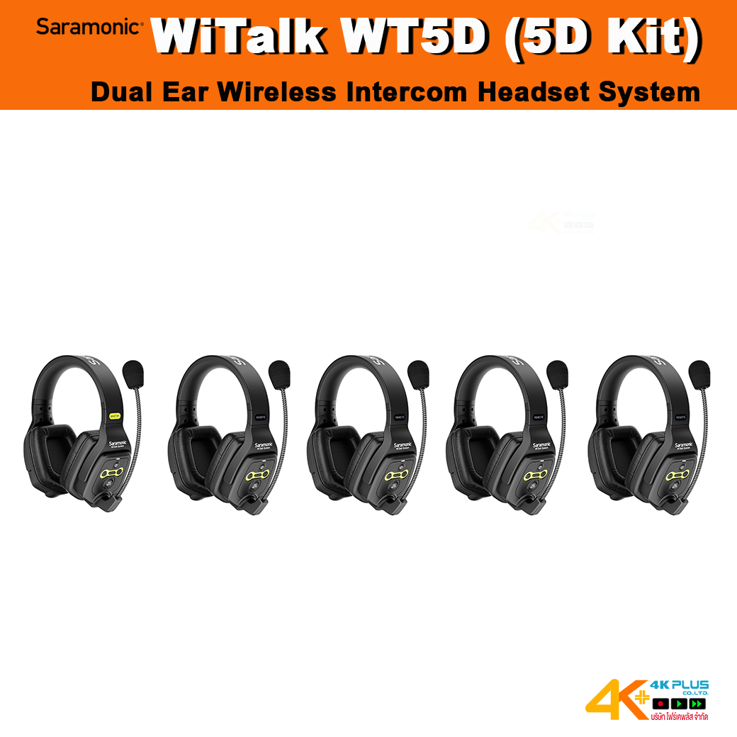 Saramonic WiTalk WT5D (5D Kit) Dual Ear Wireless Intercom Headset System ** สินค้าตกรุ่นแล้ว