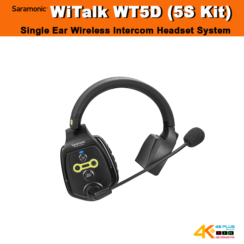 Saramonic WiTalk WT5D (5S Kit) Single Ear Wireless Intercom Headset System