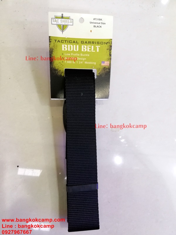 เข็มขัด TAC SHIELD TACTICAL BDU BELTS UNIVERSAL SIZE (ดำ)
