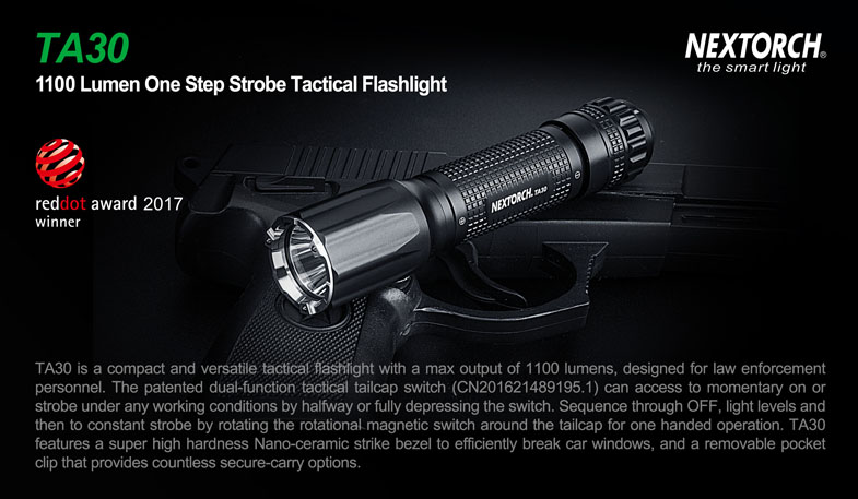 ไฟฉาย Nextorch TA30 1100 Lumens One Step Tactical Flashlight