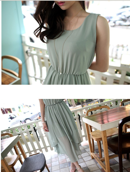 MAXI DRESS ชุดเดรสยาวผ้าชีฟอง โทนสีเขียว แฟชั่นใส่เที่ยว ใส่ทำงาน สวยน่ารักมากๆ