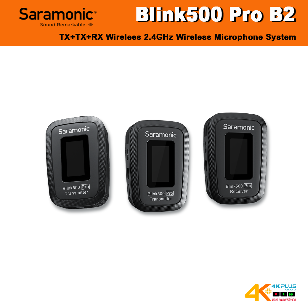 Blink500 Pro B2 3.5MM 2.4G Dual Channel Wireless Microphone with Charging cases