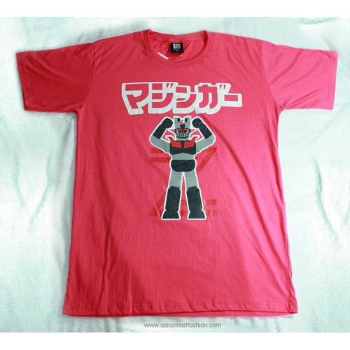 T-Shirt เสื้อยืดกันดั้ม Mazinger Z มาซินเกอร์ Z หุ่นกายสิทธิ์ (Zaku II) สุดเท่ห์ สีชมพู จากร้าน GUNZU !!โปรโมชั่น