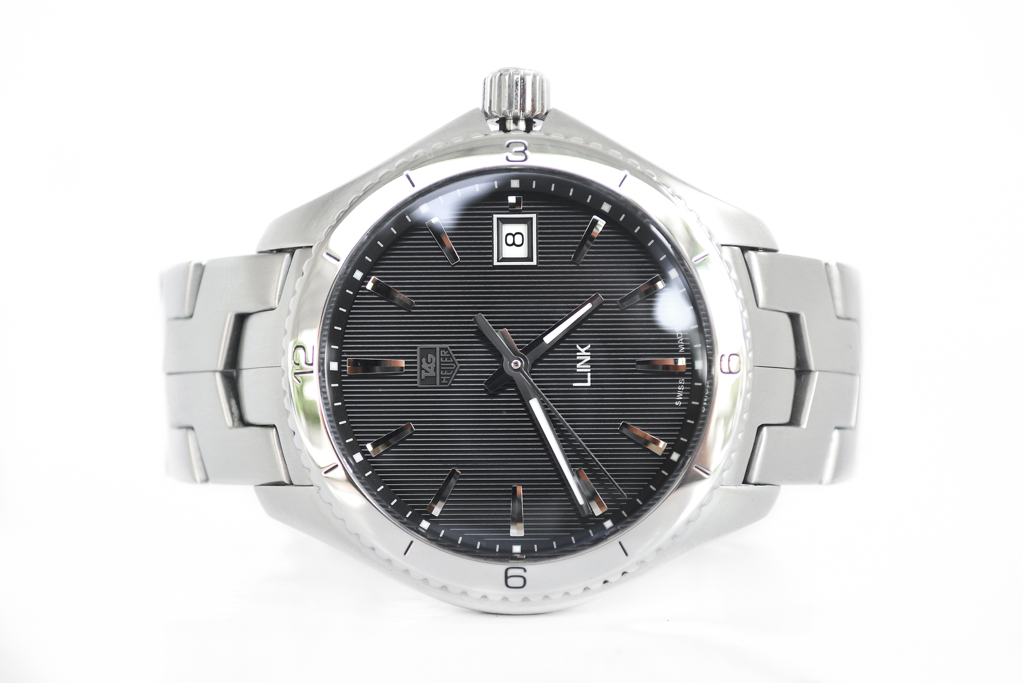 Tag Heuer New Link King Size Quartz หน้าดำลูกฟูก รุ่นใหม่