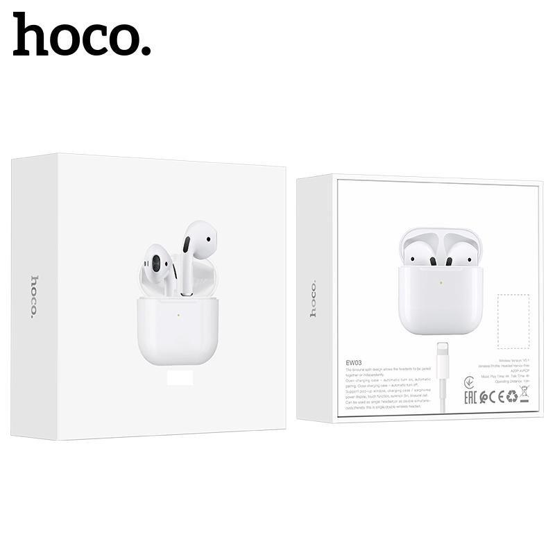 Hoco EW03 TWS Wireless Bluetooth - หูฟังบลูทูธ หูฟังไร้สาย พร้อมกล่องชาร์จ