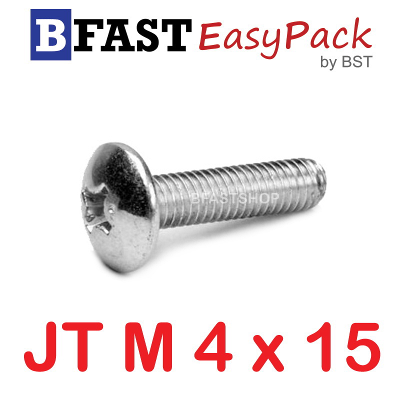สกรูสแตนเลส SUS JT M4 x 15 (20 ตัว/ถุง)