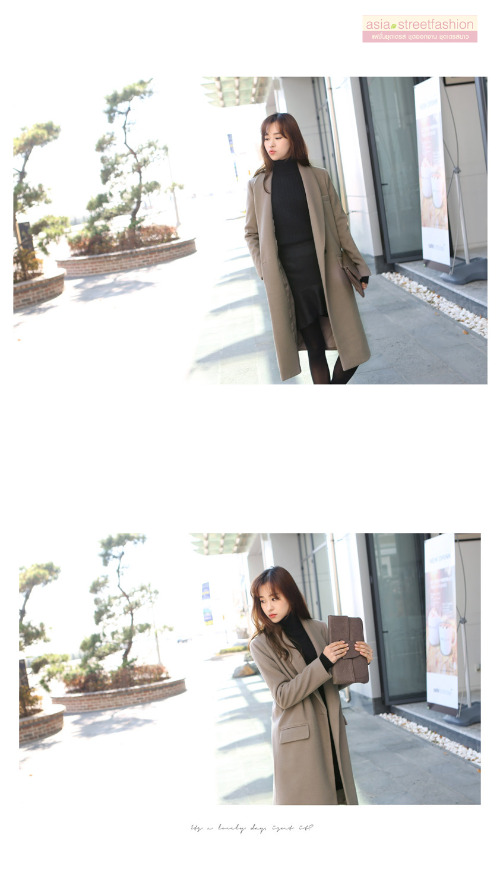 L OverCoat เสื้อโค้ทกันหนาวตัวยาว สีเทา งานดี ผ้าวูลเนื้อดีเรียบไม่เป็นขุย บุซับในกันลมอย่างดี พร้อมส่ง สีเทา L