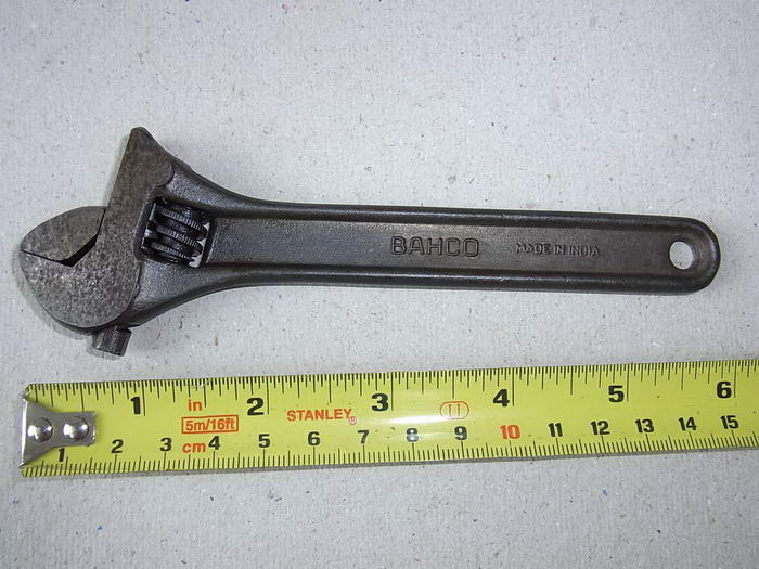 ประแจเลื่อน BACHO 6นิ้ว Made in INDIA.ใหม่ เก่าเก็บ...หายากครับส่วนใหญ่เจอทำสวีเดนกับสเปน....ไม่ผ่านการใช้งาน