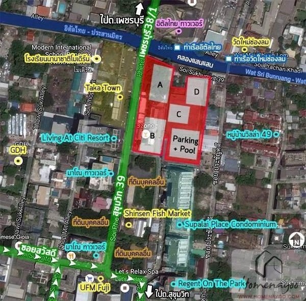 ให้เช่าราคาถูก คอนโด Supalai Oriental Sukhumvit 39 (ศุภาลัย โอเรียนทัล สุขุมวิท 39) ห้อง 1 ห้องนอน 1 ห้องน้ำ ขนาด 57 ตรม.