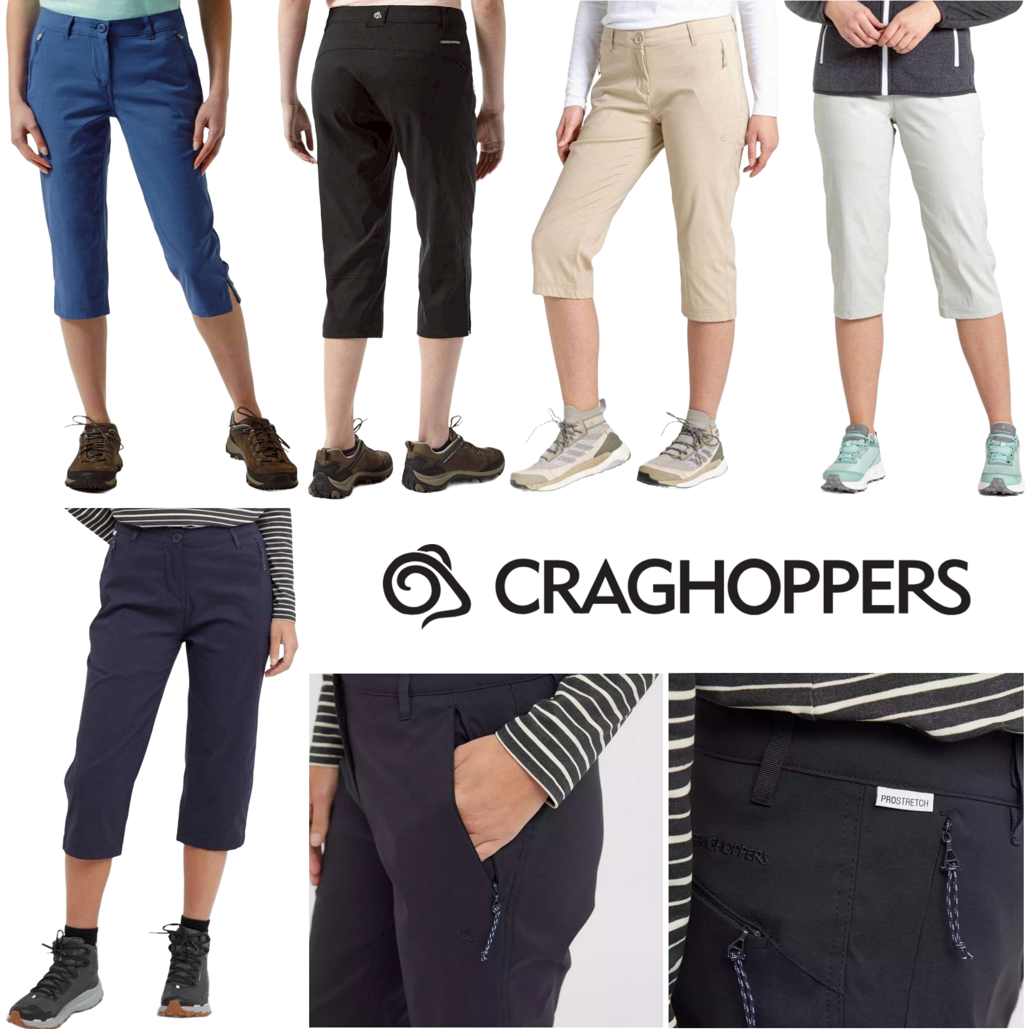Craghoppers Women's Kiwi Pro II & III Crop Trousers