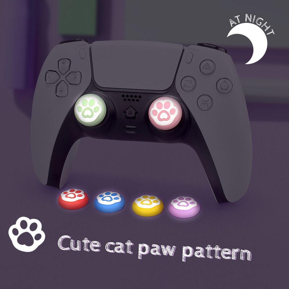 (1ชิ้น)ซิลิโคนอนาล็อกเรืองแสง for Xbox360 XboxOne XboxSeriesS/X PS5 PS4 Joy-Pro