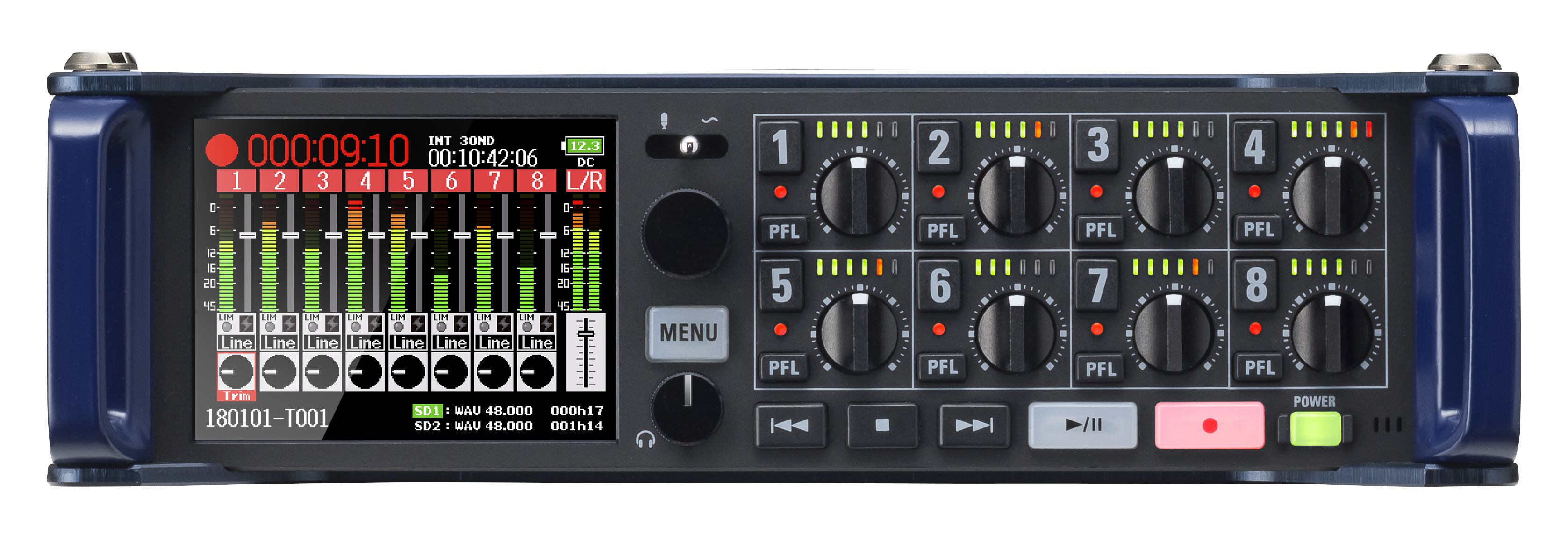 ZOOM F8n Multi-Track Field Recorder เครื่องบันทึกเสียงแบบพกพา