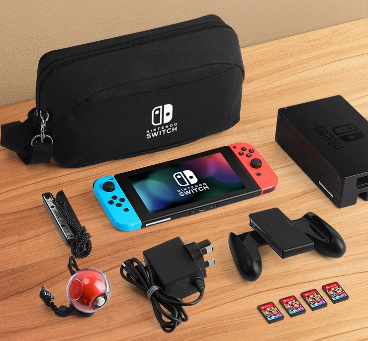 กระเป๋าเป้สะพายข้างสำหรับเครื่องเกม Nintendo Swtich OLED Lite และเครื่องพกพารุ่นอื่นๆ