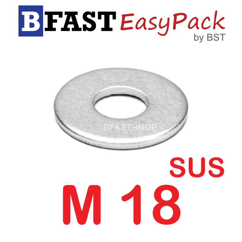 แหวนอีแปะสแตนเลส SUS M18 (6 ตัว/ถุง)