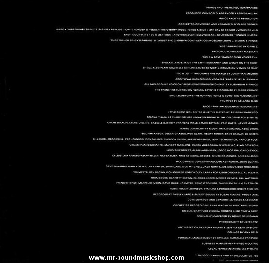 Prince And The Revolution - Parade