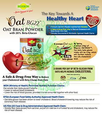 Oat BG22 Oat Bran Powder with 22 Beta-Glucan 480 g.