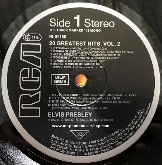 Elvis Presley - 20 Greatest Hits Vol. 2