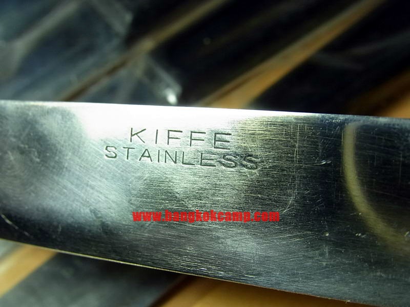 มีดญี่ปุ่น KIFFE ปี1960 สมัยสงครามเวียดนาม ใหม่เก่าเก็บ ไม่ผ่านการใช้ (Mess Stainless knife Japan Kiffe stamped Vintage on Vietnam or Korean war.)