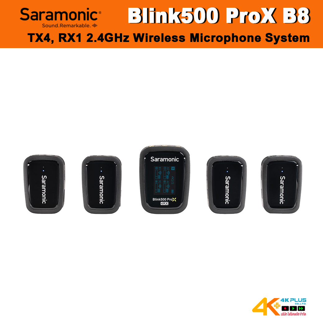 Saramonic Blink500 ProX B8 2.4GHz Wireless Microphone System (TX4, RX1)