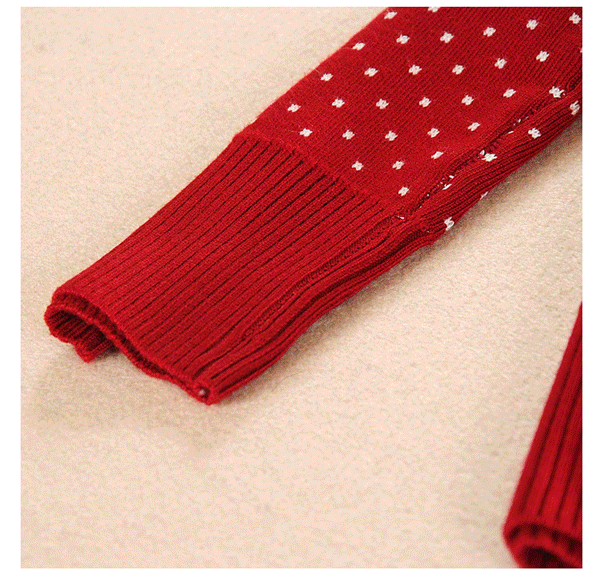 fashion เสื้อกันหนาว ไหมพรม คอเต่า สีแดง น่ารัก Asia Street Fashion (พรีออเดอร์)