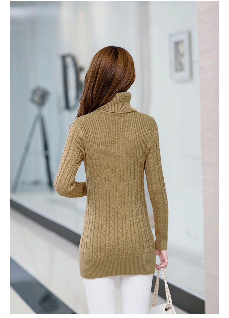 fashion เสื้อไหมพรมคอเต่า สเวตเตอร์ สีน้ำตาล ใส่เที่ยว ทำงาน ใส่คู่กับสูทก็ดูดี น่ารักๆ