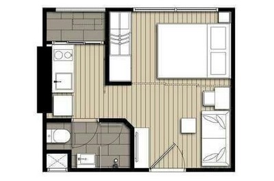 รหัสทรัพย์ 52969 ให้เช่า Ideo Mobi Phayathai (ไอดีโอ โมบิ พญาไท) ห้องสตูดิโอ 1 ห้องน้ำ ขนาด 21 ตร.ม.