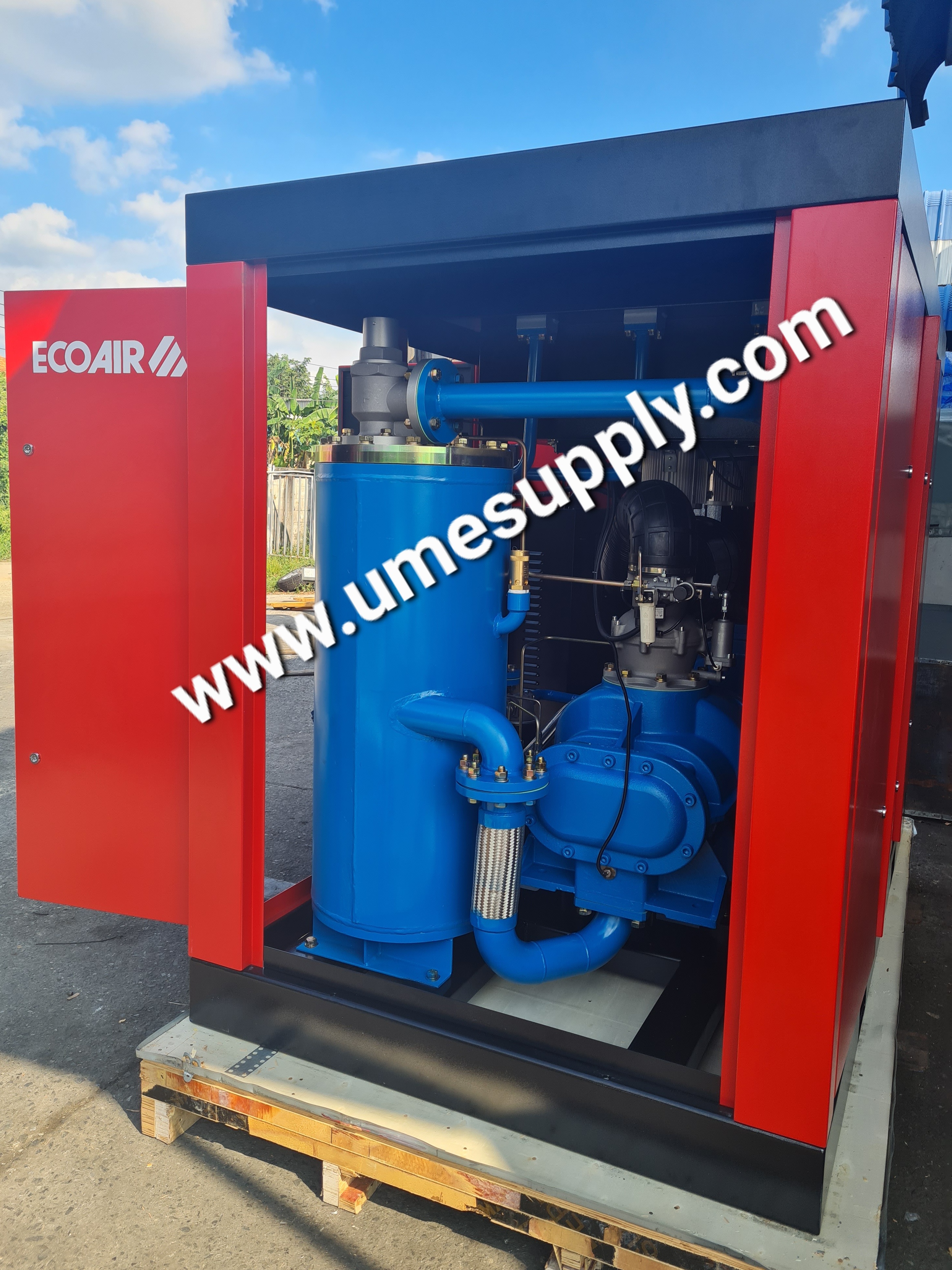 "ECOAIR" 150 HP. SCREW AIR COMPRESSOR. คอมเพรสเซอร์แบบสกรู