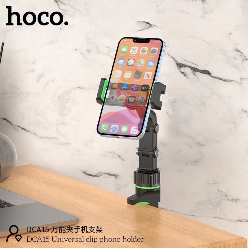 Hoco DCA15 - ที่จับโทรศัพท์ติดรถยนต์ ที่ยึดโทรศัพท์ ที่จับมือถือ ติดกระจกมองหลังรถยนต์และขอบโต๊ะ