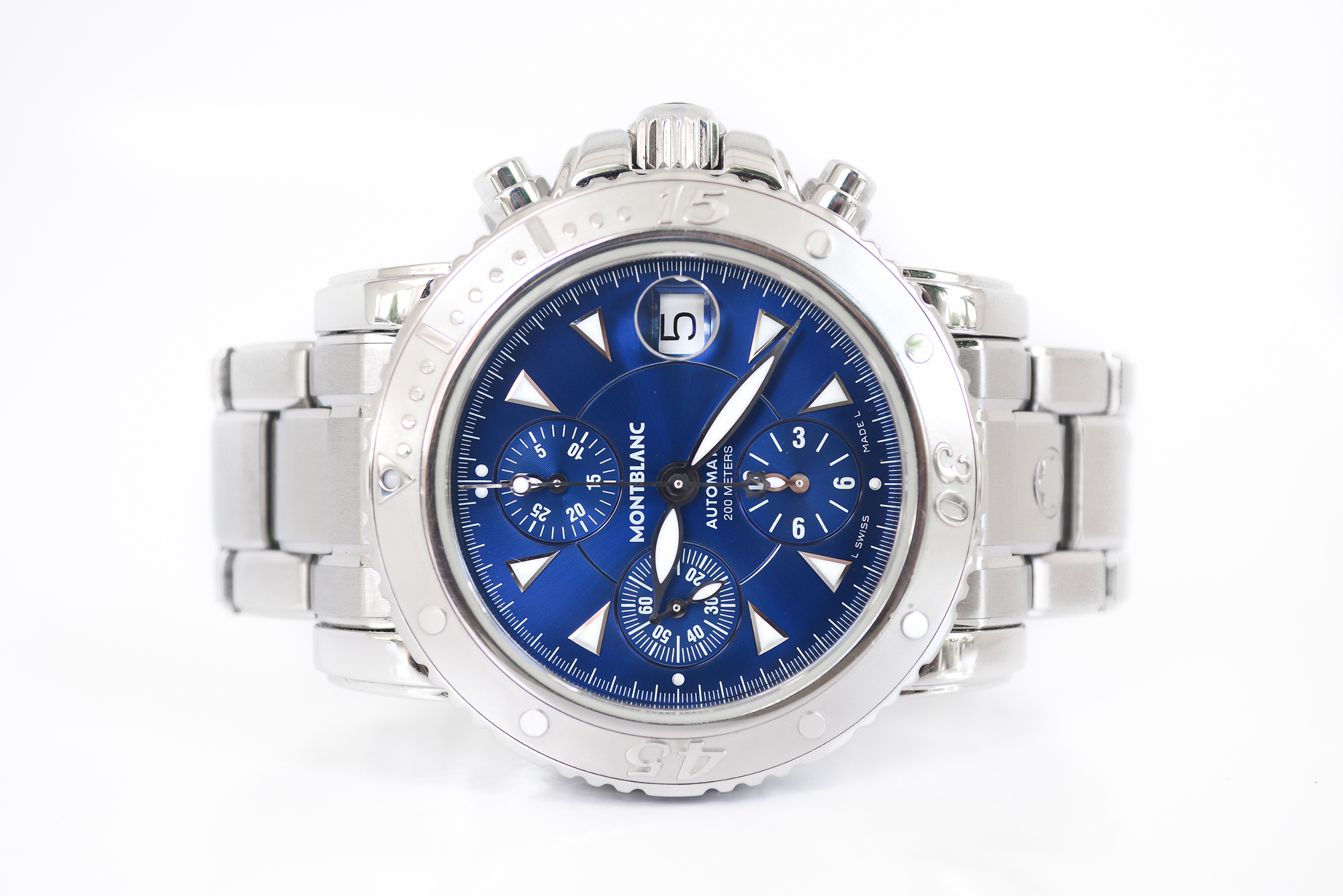 Montblanc Meisterstuck Sport Automatic Chronograph หน้าน้ำเงิน
