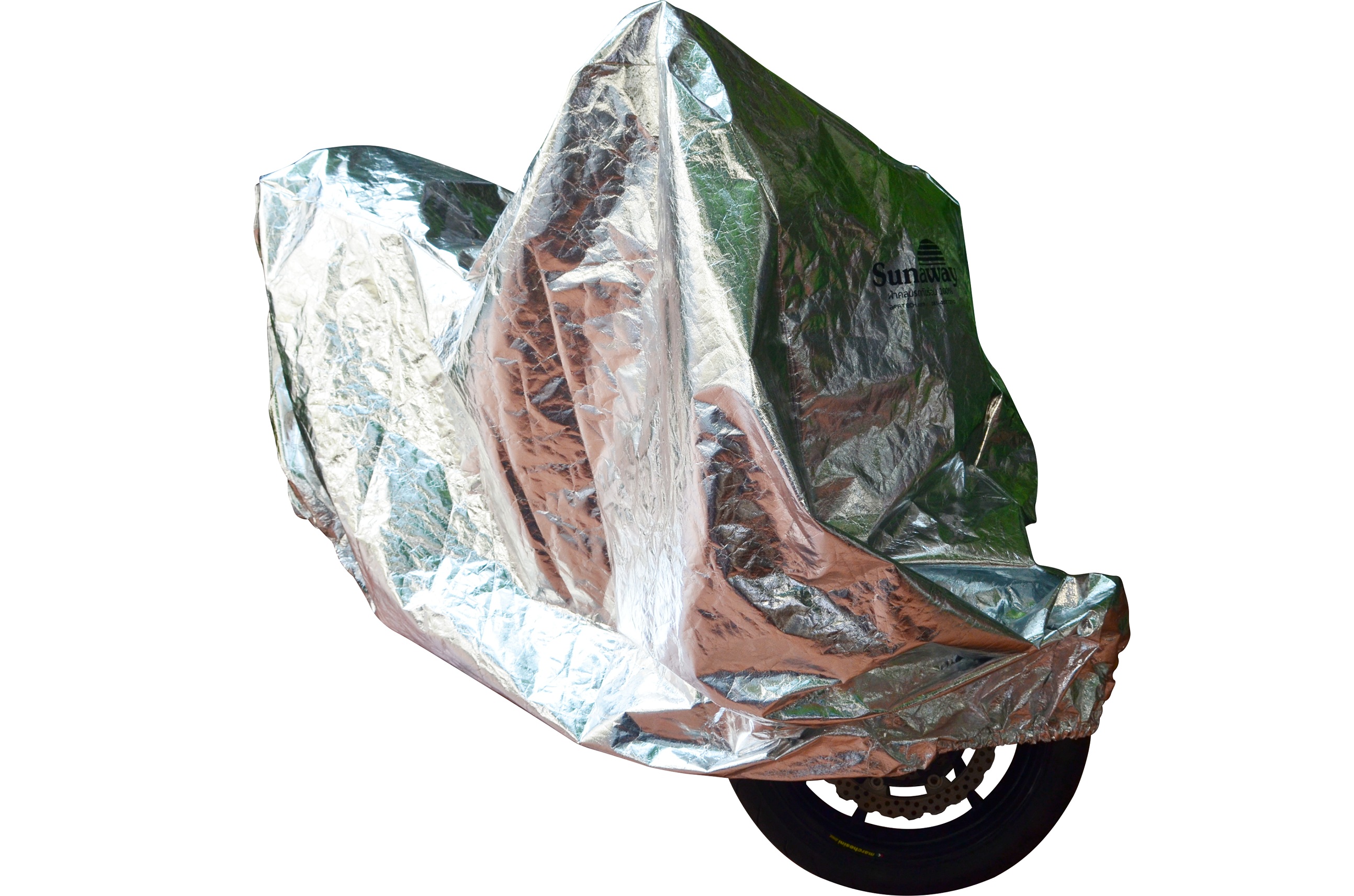 New Sunaway ผ้าคลุมรถกันร้อน 100% (สำหรับ Bigbike-เต็มคัน ไซส์ L)