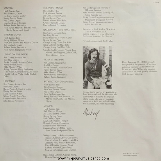 Michael Franks - Tiger in The Rain