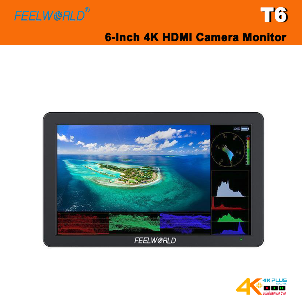 FEELWORLD T6 6-Inch 4K HDMI Camera Monitor