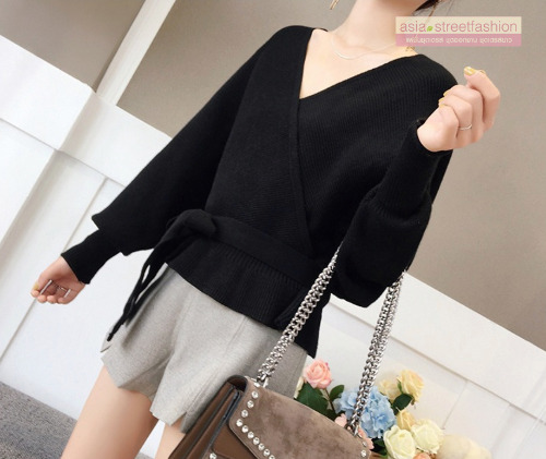 เสื้อไหมพรม ทรงสวย เซ็กซี่ โชว์แผ่นหลัง จั๊มเอว พร้อมส่ง