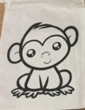 ถุงผ้าระบายสี ลิง 9 - Eco Bag monkey 9
