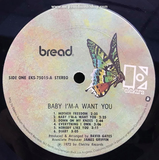 Bread - Baby I'm-A Want You