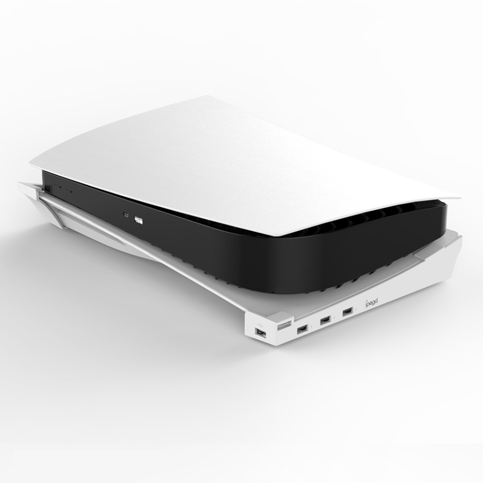 Ipega PS5 รุ่นแรก ฐานวางเครื่องแนวนอน + 4 พอร์ท usb ใช้ได้ทั้งรุ่นใส่แผ่น&ดิจิตัล