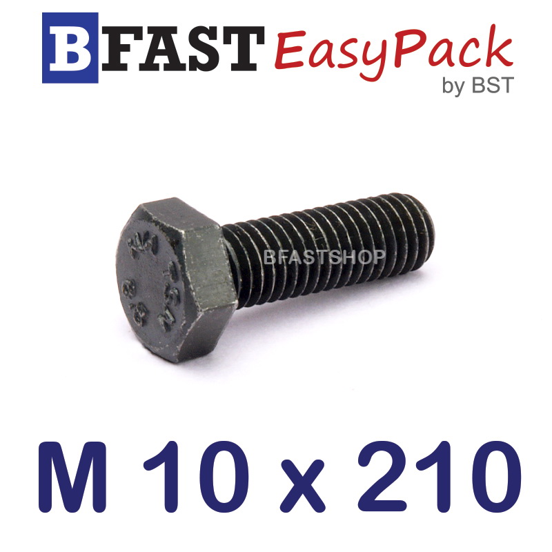 สกรูมิลดำ M10 x 210 *เกลียวครึ่ง*