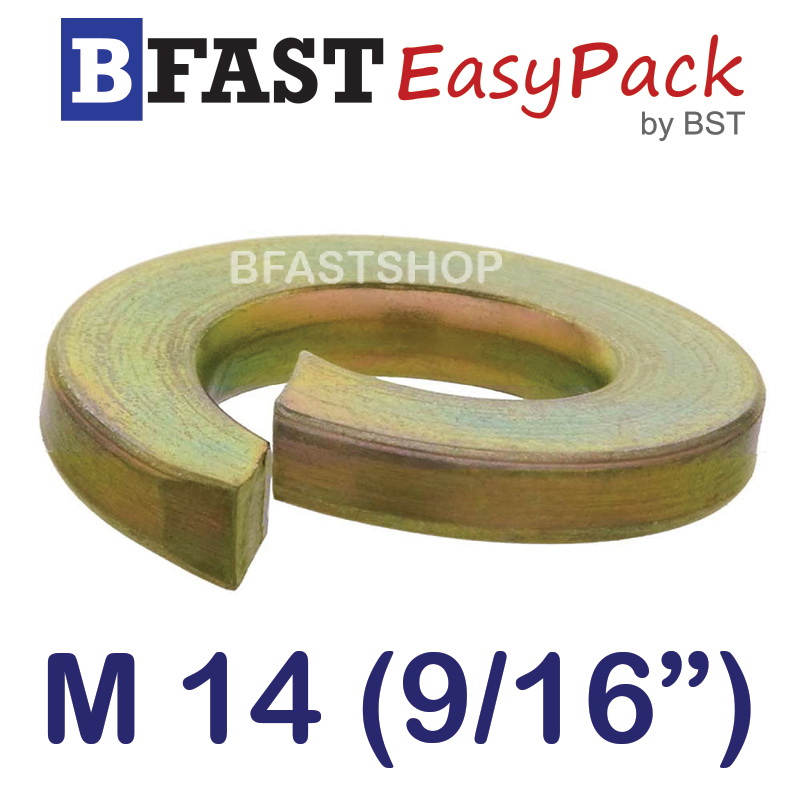 แหวนสปริง M14 (9/16") ชุบรุ้ง (15 ตัว/ถุง)