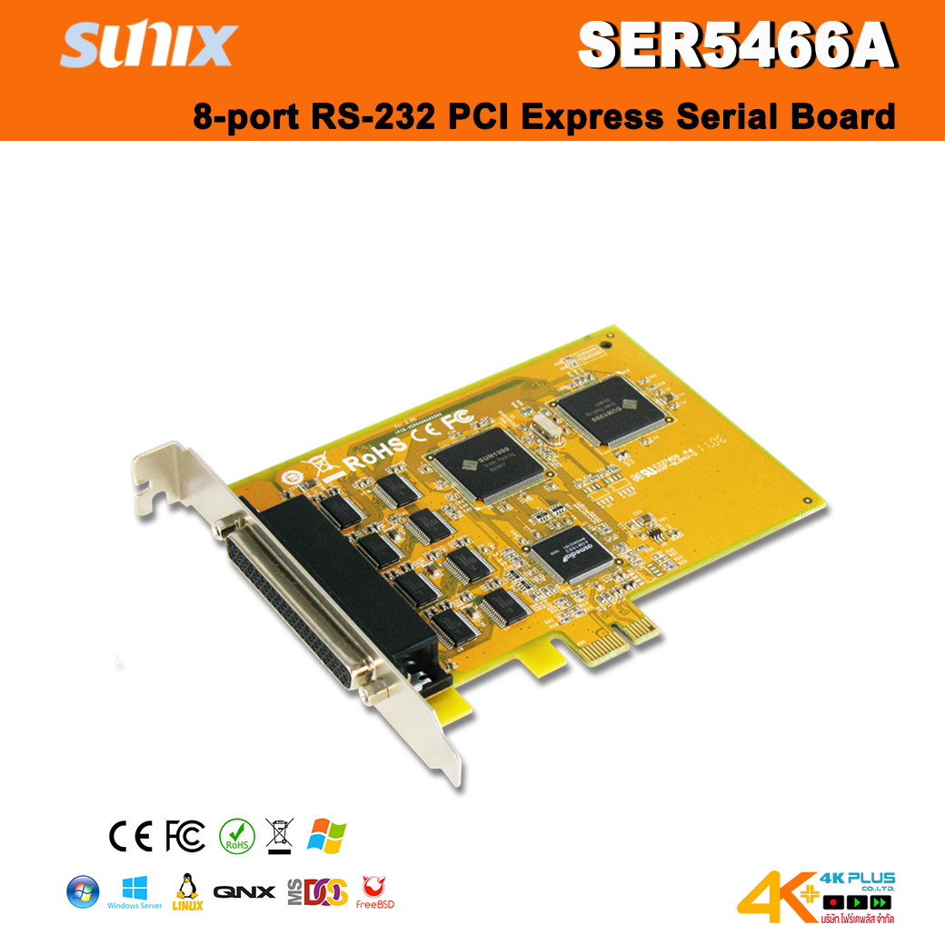 Sunix SER5466A 8-port RS-232 PCI Express Serial Board