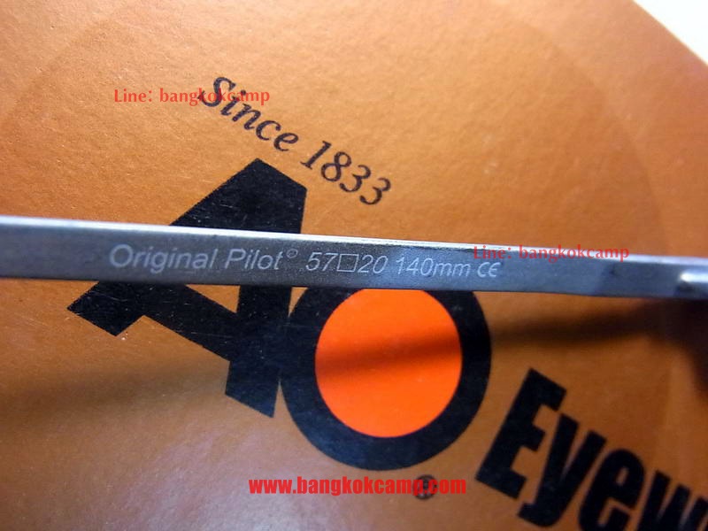 แว่นกันแดด แว่นนักบิน AO Original Pilot ...Matte Chrome (สีเงินด้าน) เลนส์เทา...Made in USA ใหม่ แท้