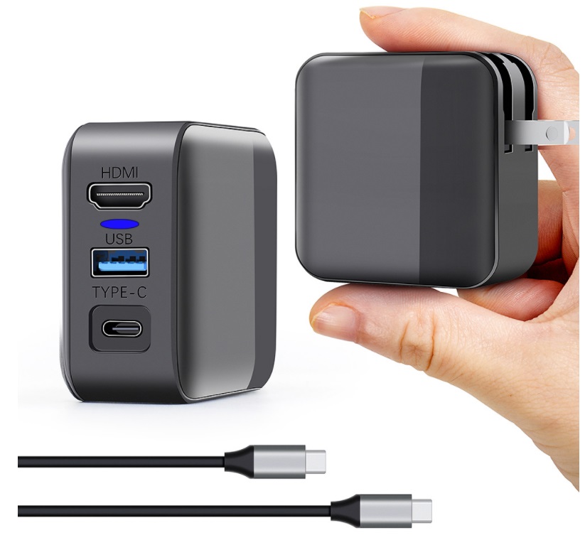 AC Adapter & TV Dock Function 2in1 แปลงสวิชเล่นบนทีวีแบบพกพา